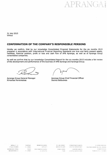 Thumbnail APB Apranga Half-year Report 2015-h1