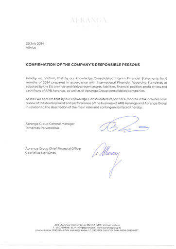 Thumbnail APB Apranga Half-year Report 2024-h1