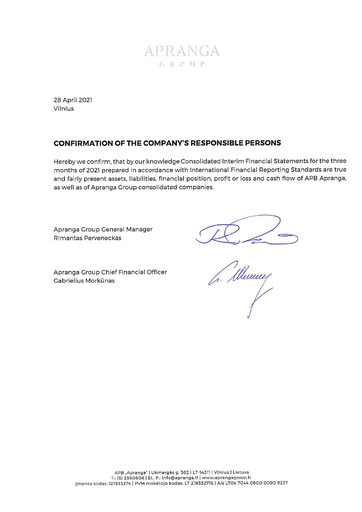 Miniature APB Apranga Rapport trimestriel 2021-q1