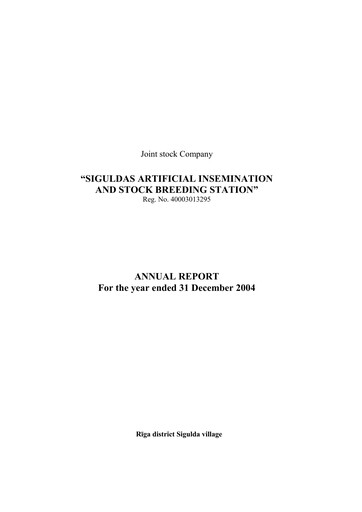 Thumbnail AS Siguldas Ciltslietu Un Maksligas Apseklosanas Stacija Annual Report 2004
