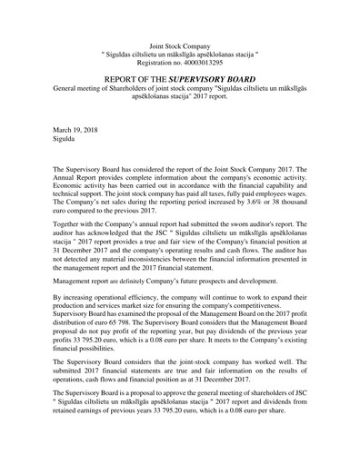 Thumbnail AS Siguldas Ciltslietu Un Maksligas Apseklosanas Stacija Annual Report 2017