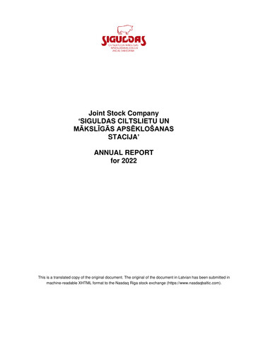 Thumbnail AS Siguldas Ciltslietu Un Maksligas Apseklosanas Stacija Annual Report 2022