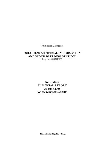 Thumbnail AS Siguldas Ciltslietu Un Maksligas Apseklosanas Stacija Half-year Report 2005-h1