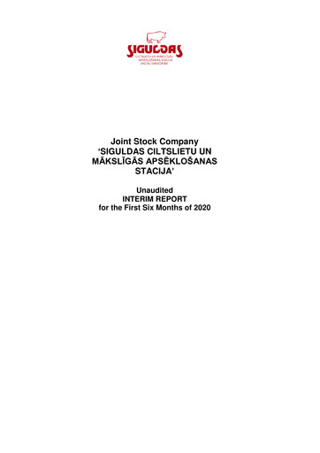 Thumbnail AS Siguldas Ciltslietu Un Maksligas Apseklosanas Stacija Half-year Report 2020-h1