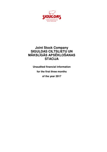 Thumbnail AS Siguldas Ciltslietu Un Maksligas Apseklosanas Stacija Quarterly Report 2017-q1