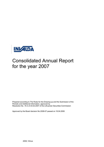 Miniature Invalda INVL, AB Rapport annuel 2007