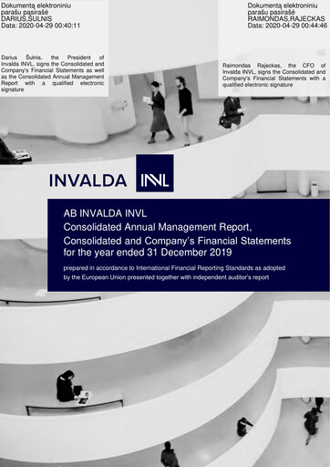 Miniature Invalda INVL, AB Rapport annuel 2019