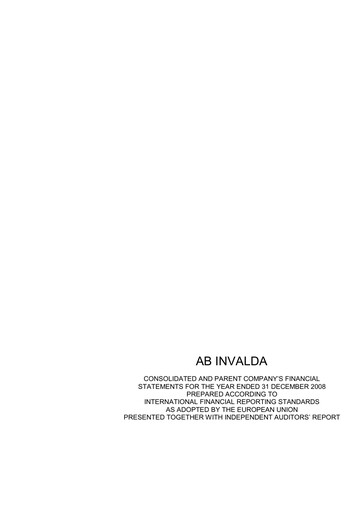Thumbnail Invalda INVL, AB Financial Statement 2008