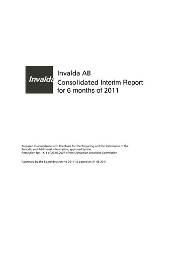 Miniature Invalda INVL, AB Rapport semestriel 2011-h1