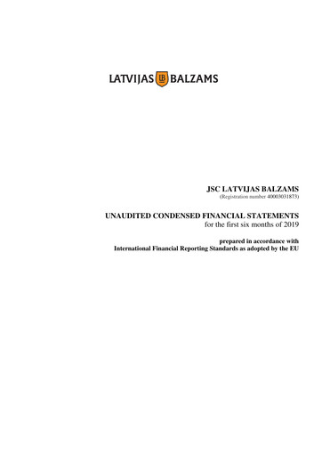 Thumbnail AS Amber Latvijas balzams Half-year Report 2019-h1