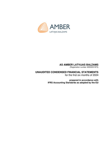 Thumbnail AS Amber Latvijas balzams Half-year Report 2024-h1