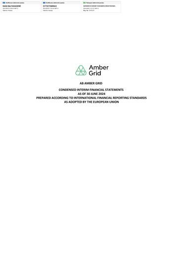 Vorschaubild AB Amber Grid Halbjahresbericht 2024-h1