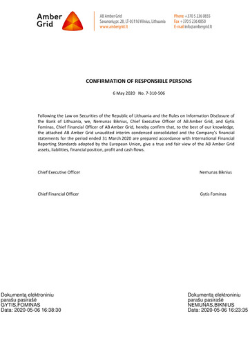Thumbnail AB Amber Grid Quarterly Report 2020-q1