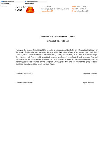 Thumbnail AB Amber Grid Quarterly Report 2021-q1