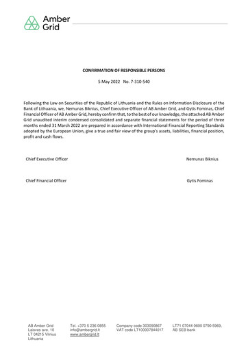 Thumbnail AB Amber Grid Quarterly Report 2022-q1