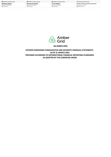 Thumbnail AB Amber Grid Quarterly Report 2024-q1