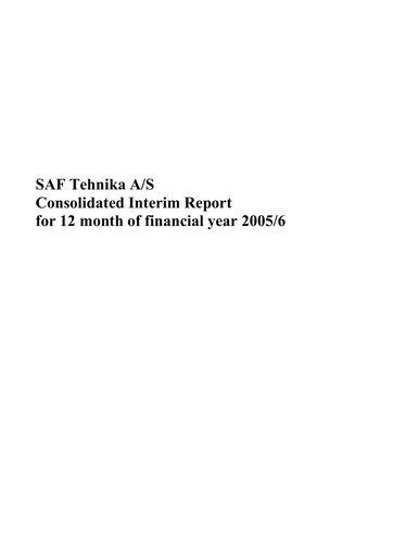 Thumbnail SAF Tehnika A/S Financial Report 2005-2006