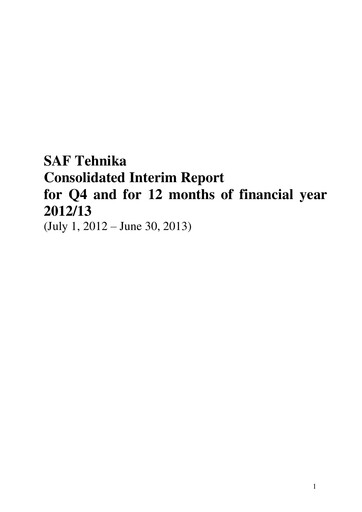 Thumbnail SAF Tehnika A/S Financial Report 2012-2013