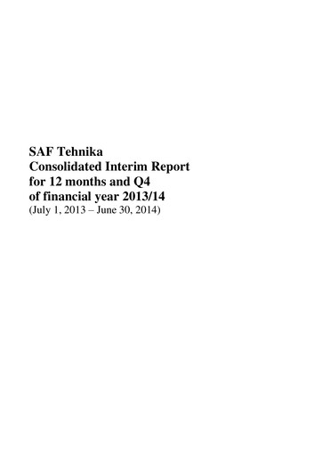Thumbnail SAF Tehnika A/S Financial Report 2013-2014