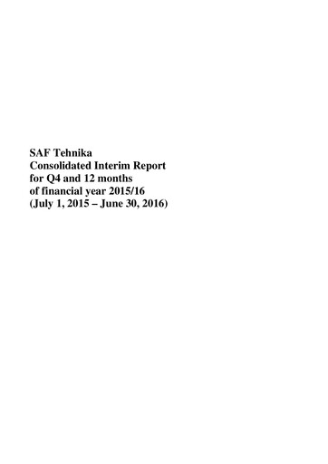 Thumbnail SAF Tehnika A/S Financial Report 2015-2016