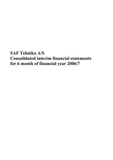 Thumbnail SAF Tehnika A/S Half-year Report 2006-2007-h1
