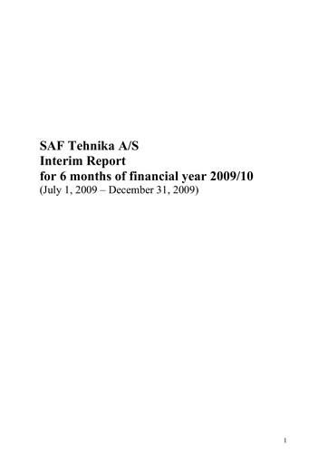 Thumbnail SAF Tehnika A/S Half-year Report 2009-2010-h1