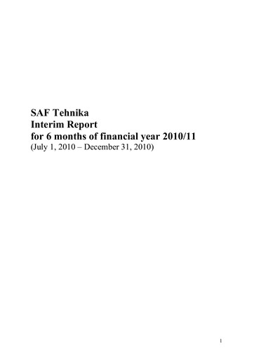 Thumbnail SAF Tehnika A/S Half-year Report 2010-2011-h1