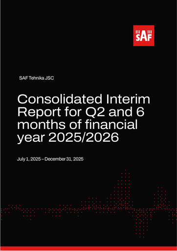 Thumbnail SAF Tehnika A/S Half-year Report 2025-2026-h1