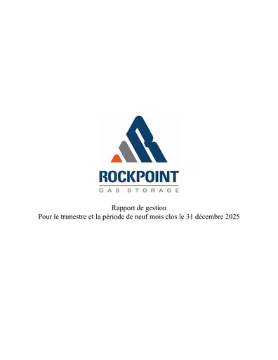 Vorschaubild Rockpoint Gas Storage Quartalsbericht 2026-q3