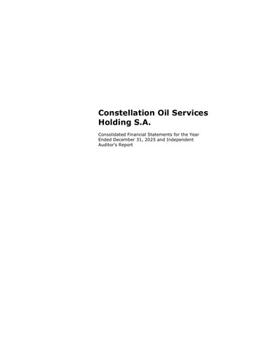 Thumbnail Constellation Oil Services Holding Financial Report 2025
