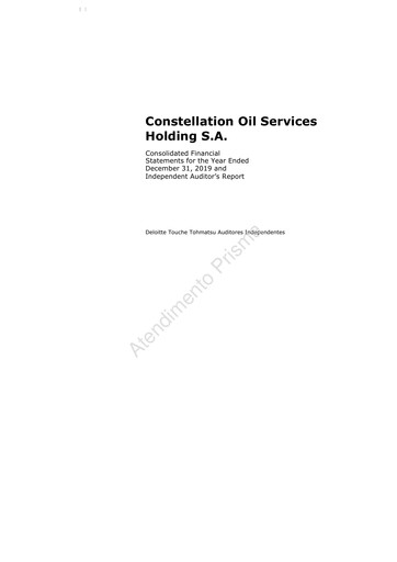 Thumbnail Constellation Oil Services Holding Financial Statement 2019