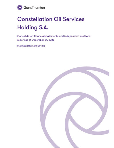 Thumbnail Constellation Oil Services Holding Financial Statement 2025