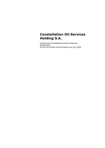 Thumbnail Constellation Oil Services Holding Half-year Report 2025-h1