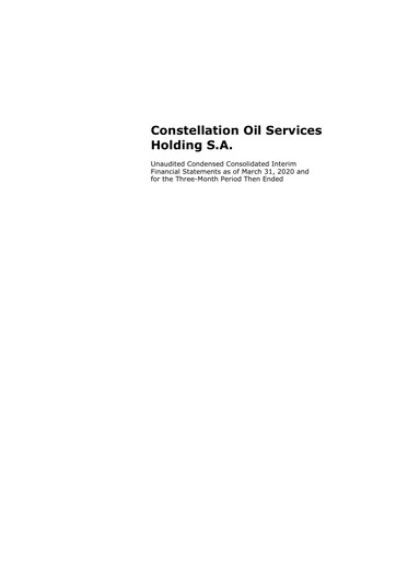 Thumbnail Constellation Oil Services Holding Quarterly Report 2020-q1
