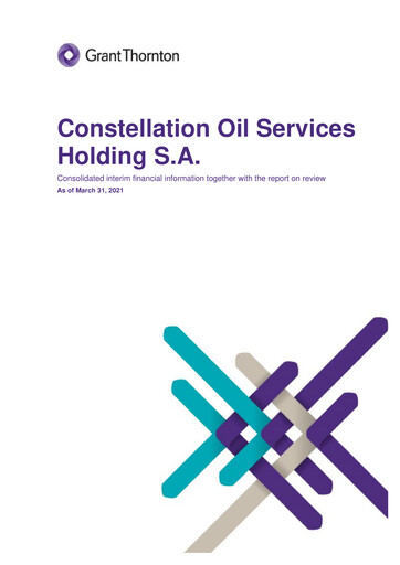 Thumbnail Constellation Oil Services Holding Quarterly Report 2021-q1