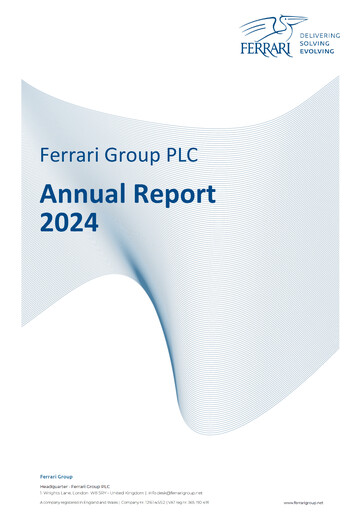 Thumbnail Ferrari Group PLC Annual Report 2024