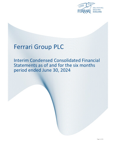 Thumbnail Ferrari Group PLC Half-year Report 2024-h1