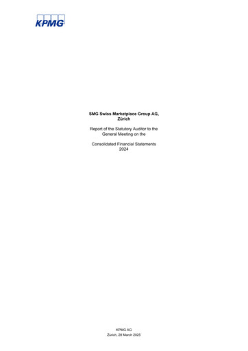 Thumbnail SMG Swiss Marketplace Group Holding AG Financial Statement 2024