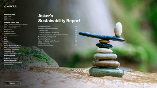 Thumbnail Asker Healthcare Group AB Sustainability Report 2022