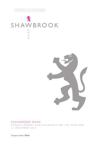 Thumbnail Shawbrook Group PLC Annual Report 2012
