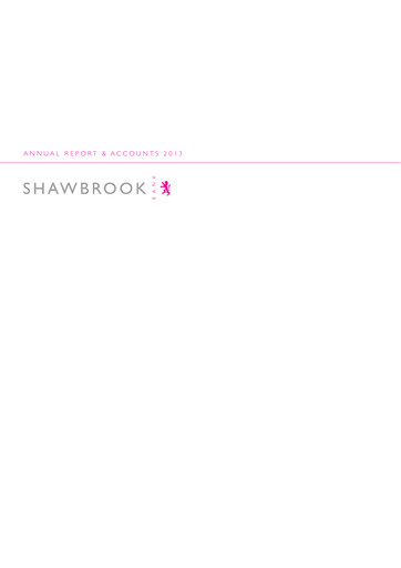 Thumbnail Shawbrook Group PLC Annual Report 2013