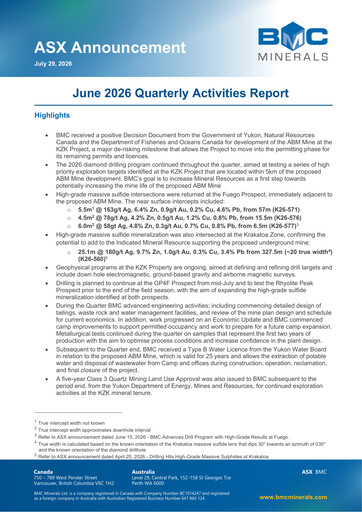 Thumbnail BMC Minerals Quarterly Report 2026-q2