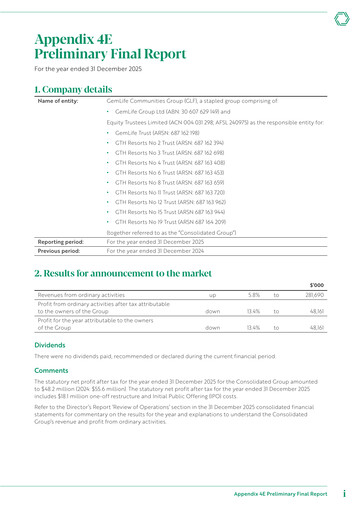 Vorschaubild GemLife Communities Group Finanzbericht 2025
