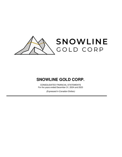 Thumbnail Snowline Gold Corp. Financial Statement 2024