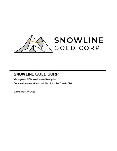 Thumbnail Snowline Gold Corp. Quarterly Report 2025-q1