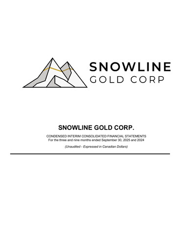 Thumbnail Snowline Gold Corp. Quarterly Report 2025-q3