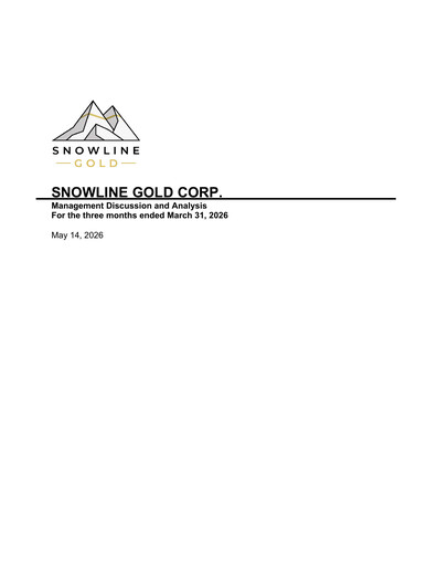 Vorschaubild Snowline Gold Corp. Quartalsbericht 2026-q1