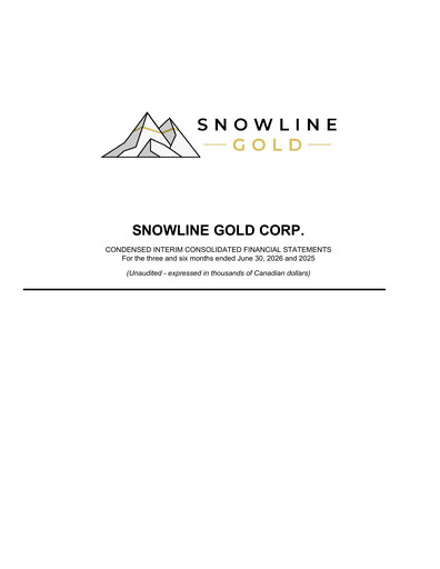 Thumbnail Snowline Gold Corp. Quarterly Report 2026-q2