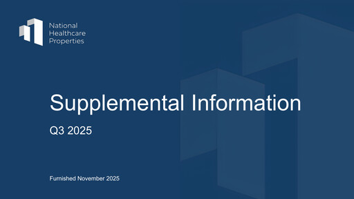 Thumbnail National Healthcare Properties Quarterly Report 2025-q3