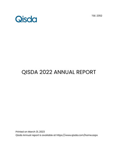 Thumbnail Qisda Corporation Annual Report 2022